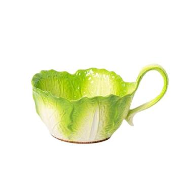 Imagem de Bothyi Tigela de cerâmica de repolho, tigelas de servir, louças, prato de sobremesa decorativo, macarrão para entrada de Natal, decoração de casa, festa de