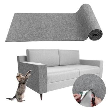 Imagem de Tapete de arranhador para gatos de escalada, tapete de arranhar para gatos, 100 x 40 cm, tapete autoadesivo de substituição para prateleiras de árvore de gato, pós-sofá, parede, móveis, degraus