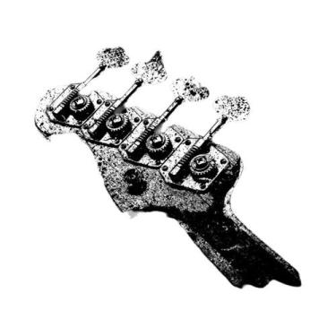 Imagem de Pôster De Arte Abstrata Em Tela Com Desenho De Guitarra, Vista Em Expl