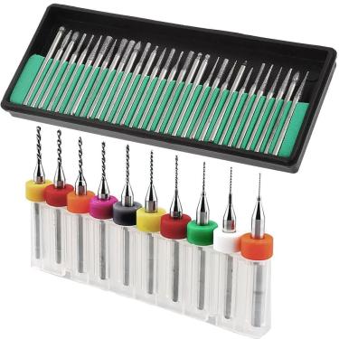 Imagem de Kit Brocas E Pontas Diamantadas 40 Peças Para Micro Retífica