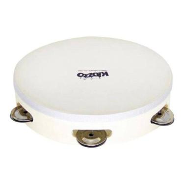 Imagem de Pandeiro Infantil Kidzzo 06 Em Madeira Cor Natural - Natural