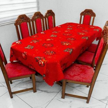 Imagem de Toalha de Mesa Natalina 6 Lugares 2,00m x 1,40m Oxford - Rafaloro Enxo