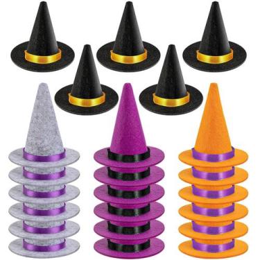 Imagem de Mini chapéu de bruxa ZHWKMYP para artesanato e decoração de festa de H