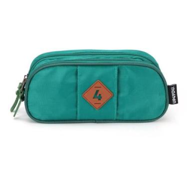 Imagem de Estojo Tecido UP4YOU 2ZIPERES Verde (6931759245180) - Luxcel