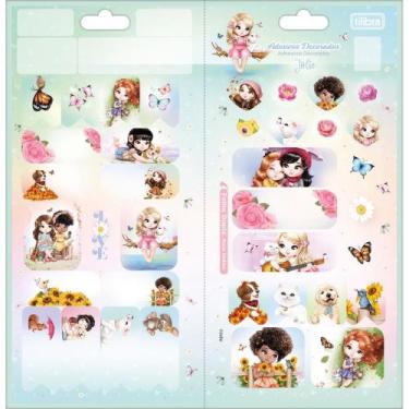 Imagem de Adesivos Decorados Jolie 2FLS 100X208MM PCT.C/10 - Tilibra