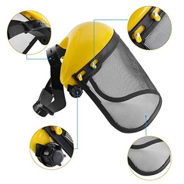 Imagem de Xixian Capacete de Viseira de Malha, Chapéu de Proteção Florestal de Brecha de Mato Com Rosto Completo para Aparador de Jardim