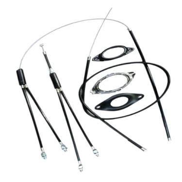 Imagem de LuDa BMX Bike Gyro cabos de freio dianteiros e traseiros (superiores e inferior), conjunto de rotores giratório completo BMX