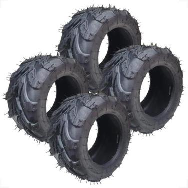 Imagem de Jogo 4 Pneus 16x87 Mini Quadriciclo Kraken 110cc Dianteiro Traseiro - 