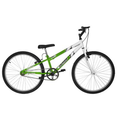 Imagem de Bicicleta de Passeio Ultra Bikes Esporte Bicolor Rebaixada Aro 26 Reforçada Freio V-Brake Sem Marcha Verde Kw/Branco