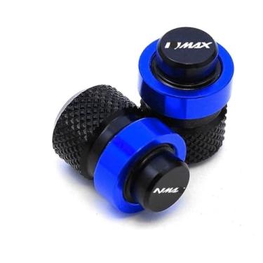 Imagem de Acessórios de motocicleta CNC alumínio tampa de porta de ar plugue tampas de válvula de pneu N-MAX compatível com Y&AMAHA Nmax 125 155 Nmax125 Nmax155 N-max (A-azul)