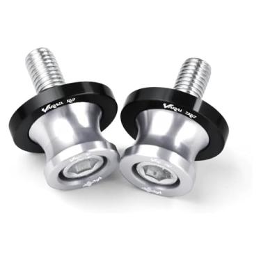 Imagem de BYYINGSUS Novos bobinas de braço oscilante de motocicleta parafusos deslizantes acessórios 8 mm compatível com XL1000 V Varadero XL1000 1999-2013 (prata)