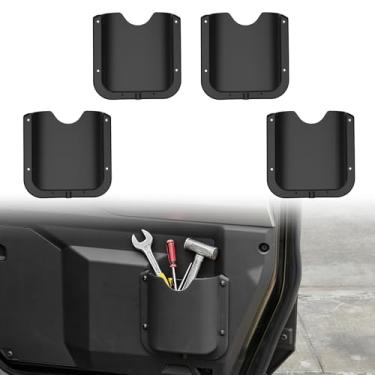 Imagem de XUTVOTOR Bolsos de armazenamento de porta frontal e traseira para Polaris Ranger XD 1500, caixa organizadora interna da porta frontal, suporte de copo de porta para Polaris Ranger 1500 XD 2024 2025