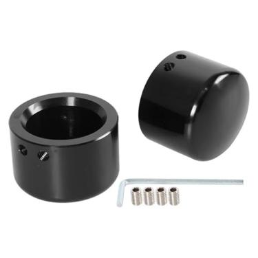 Imagem de BYYINGSUS Tampa do parafuso da porca do eixo dianteiro ajustável da motocicleta compatível com 883/1200 48 (preto)