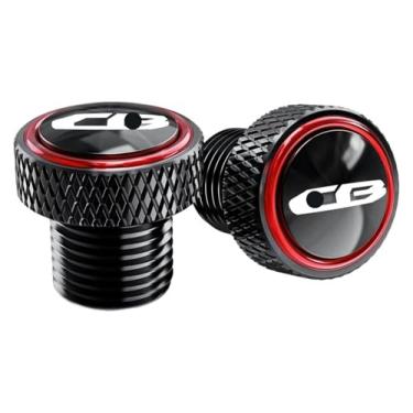 Imagem de BYYINGSUS Chaveiro de motocicleta Parafuso de tampa do furo do espelho traseiro compatível com CB650R CB650F CB500F CB500X CB1000R Cb400 CB600F CB 650R (Vermelho-cb)