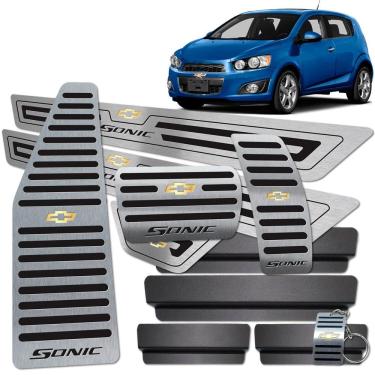 Imagem de Descanso Pedaleira Automático Soleira Preto Sonic 2012/2014