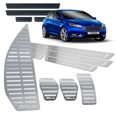 Imagem de Pedaleira Soleira Descanso Focus 2014/2018 Manual Prata