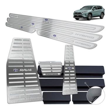 Imagem de Soleira + Pedaleira Descanso Rav4 Hybrid 2020 Prata Alto R.