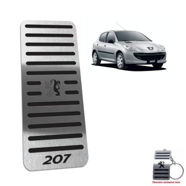 Imagem de Descanso De Pé Em Aço Inox Peugeot 207 2009 A 2015 Preto