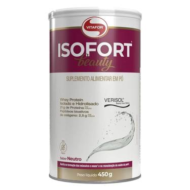 Imagem de Isofort Beauty Whey Protein Isolado e Hidrolisado Sabor Neutro 450g