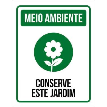 Imagem de Placa Sinalização Meio Ambiente - Conserve Este Jardim 36X46