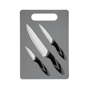 Imagem de Tabua De Carne E Legumes Com 3 Facas