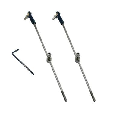 Imagem de 2PCS RC Boat Push Rod Kit Plastic Tie Rod Ends Ball Joint with Pushrod and Pushrod Connector Linkage Stopper for RC Boat Ship Airplane DIY Model Toy Replace Parts (M3 Rod End,M3x150mm Pushrod)