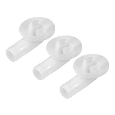 Imagem de uxcell Conector de mangueira de drenagem de ar condicionado, encaixe de cotovelo para unidades mini-divididas e unidade CA de janela de 18 mm, 3 peças