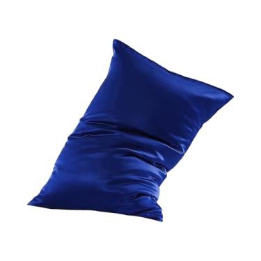 Imagem de Fronha de seda de amoreira em ambos os lados 19 mm para envelope de cabelo e pele (azul marinho, padrão (51 x 66 cm) (1 unidade))