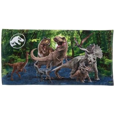 Imagem de Franco Toalha de praia de algodão super macia para crianças, 147 cm x 71 cm, Dominion Jurassic World