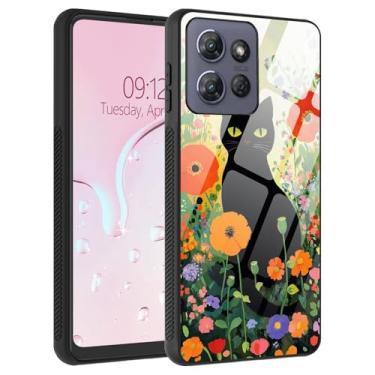 Imagem de SichKards Capa para Motorola Moto G Play 2025/G Power 2025, traseira de vidro líquido, bordas macias de TPU, aderência antiderrapante, proteção contra quedas, ajuste fino, suporta carregamento sem