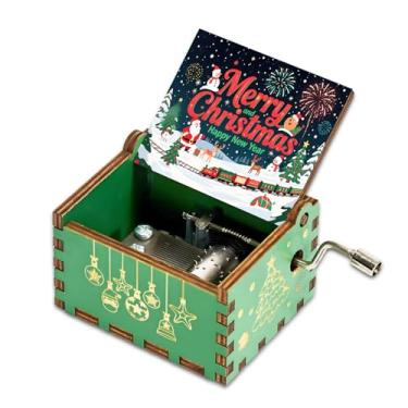 Imagem de Hefonti Caixa de música Merry Christmas, presente de Natal ideal para filha, filho, meninas, mãe, pai, neta no Natal e Ano Novo, desejamos a você um Feliz Natal