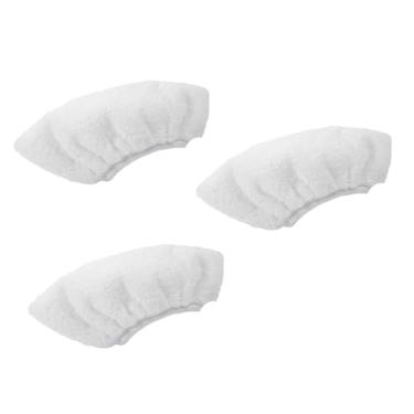 Imagem de Toolastra Mangas de toalha de limpeza a vapor, capas de substituição de microfibra branca para limpeza de várias superfícies, lavável na máquina, pacote com 3, modelo YCZQ-110