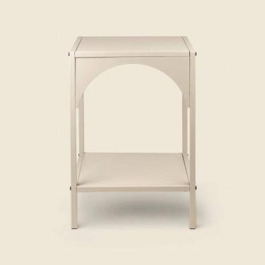 Imagem de Mesa Lateral Arcos Metal Bege - A\CASA