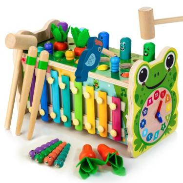 Imagem de Brinquedo Montessori Amtreen 6 em 1 Whack-A-Mole para crianças de 1 a 