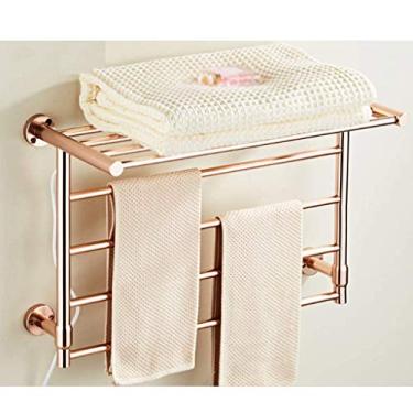 Imagem de Toalheiro elétrico, escorredor para pendurar na parede do banheiro doméstico (dourado)