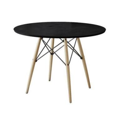 Imagem de Mesa De Jantar Eames Wood Tampo Madeira Preto 110 Cm - House Design
