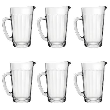 Imagem de Jarra de Mesa Copo Americano de Vidro 750ml 6 Unidades - Nadir R540