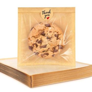 Imagem de Sacos de embalagem Foranda, pacote de 100 biscoitos com janela de 14,5