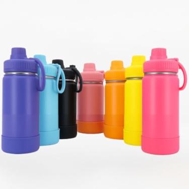 Imagem de Garrafa Térmica Inox 500ml + Borracha de Proteção Água Gelada Por Mais Tempo (BRANCO)