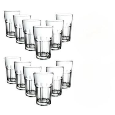 Imagem de Conjunto Kit 6/12 Unidades Copos Vitamina Transparente Premium Resistente Grosso Suco Agua 360 ml (KIT 12)