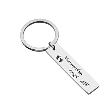 Imagem de Phoenix Angela Etiquetas Chaveiro Mommy and Daddy of an Angel para presente de memorial de perda de aborto infantil