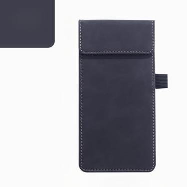 Imagem de 1 clipe colorido para notas A6 - bloco de escrita de poliuretano placa de assinatura hotel restaurante clipe de menu comercial pasta de conferência (preto)