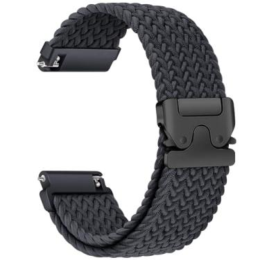 Imagem de Pulseiras femininas de nylon trançado para Garmin Venu 3S 2S/Vivoactive 4S/Vivomove 3S/Forerunner 255S 265S 265S de 18 mm com fivela magnética/paraquedas para Huawei Watch Gt 5/4 de 41 mm
