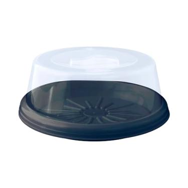 Imagem de Boleira Plastico Café da Manhã Glamour - Guardar Bolo Porta Bolo Tampa transparente com Prato color - PANAMI