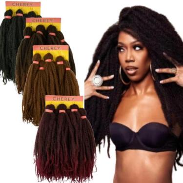 Imagem de Afro Twist Cabelo Pra Crochet Cherey Super Afro Dread Marley - bbless,