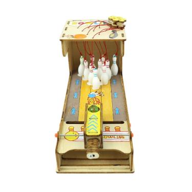 Imagem de Kit de experiências científicas de jogos de boliche de madeira DIY Kids 6-12