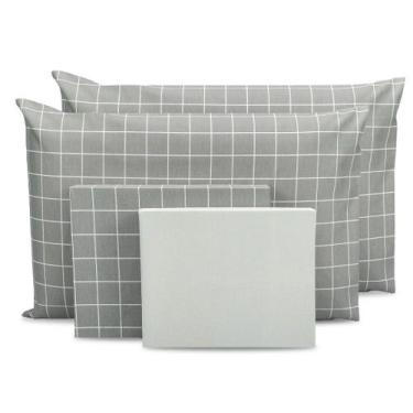 Imagem de Lençol Queen 4 Pçs Estampado Percal 180 Fios Bainha 40cm Altura Coleçã