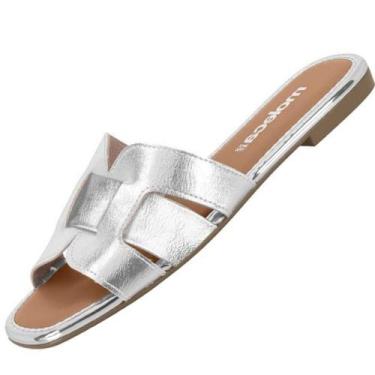 Imagem de Chinelo Moleca 5435.553 Feminino, Prata, 37