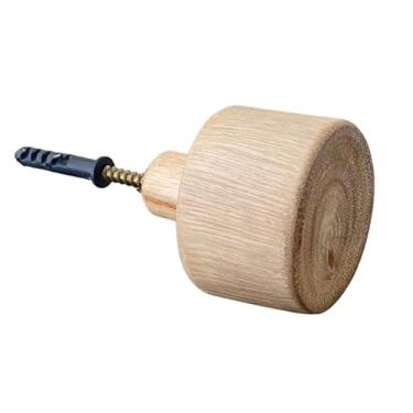 Imagem de Cabideiro de Parede em Madeira com Gancho e Parafuso para Organização Doméstica