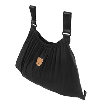 Imagem de ZJchao Organizador de Carrinho, Padrão de Urso, Bolsa de Carrinho de Nylon à Prova d'água, Reutilizável, Lavável, Organizador de , Bolsa de para Celular (Preto)